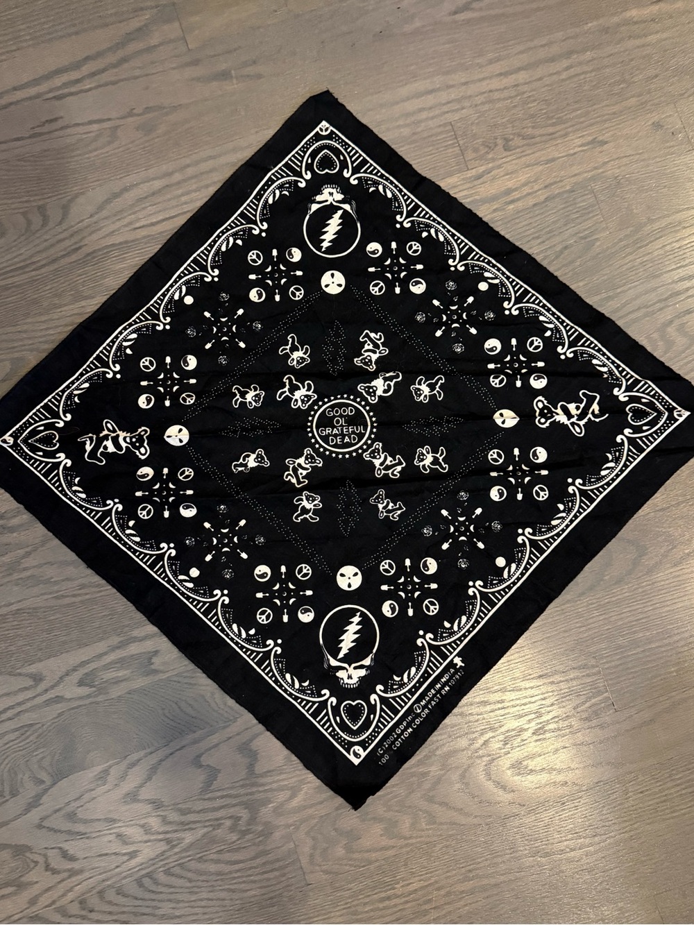 GRATEFUL DEAD-GOOD OL GRATEFUL DEAD-Black BANDANA-Garcia,Lesh,Wier,Hart,Pigpen